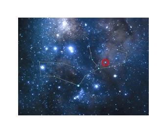 The photographic image of your star’s constellation is created exclusively for International Star Registry customers and shows the location of your star