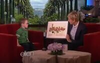Ellen DeGeneres presents the famous International Star Registry certificate as an educational gift on her television show